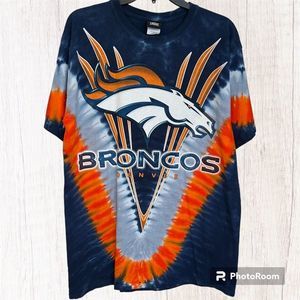 NWOT- Men’s Tie Dye Bronco T-shirt Size Large By NFL Team Apparal
